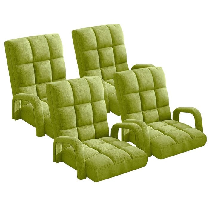 SOGA 4X Yellow Green Recliner Chair with Armrest