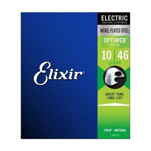 Elixir #19052 Electric Guitar Strings Optiweb Nickel Plated Steel 10-46 Light