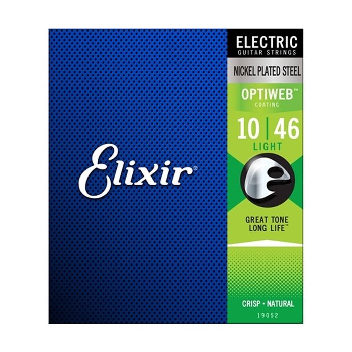 Elixir #19052 Electric Guitar Strings Optiweb Nickel Plated Steel 10-46 Light