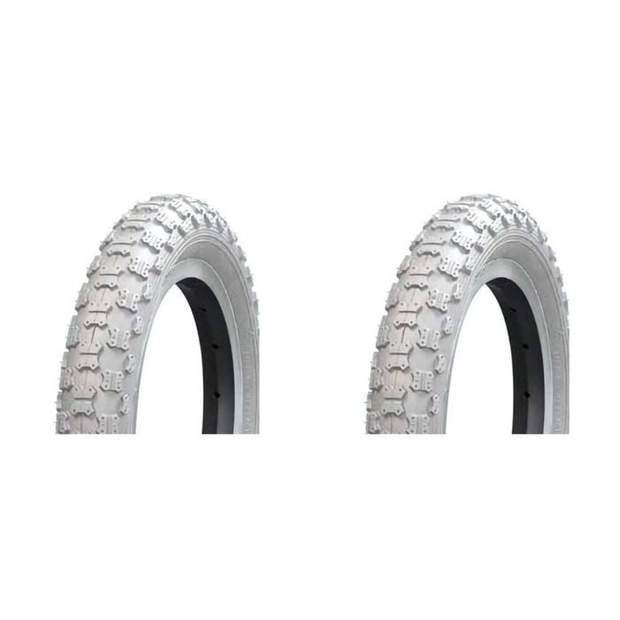 2PK AirPro BMX/Freestyle Bicycle Tyre Replacement 16x2.125'' White