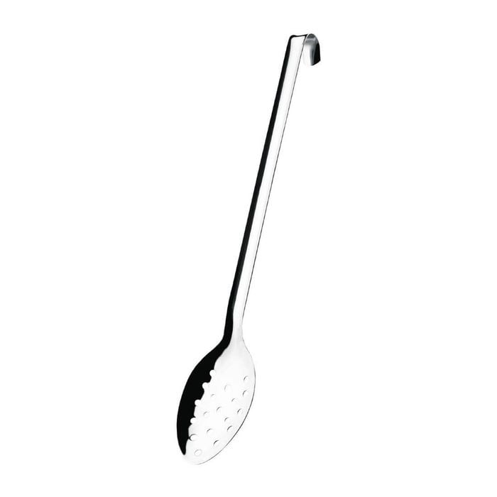 Vogue Serving Spoon Perforated 405mm Stainless Steel Commercial Kitchen Utensil