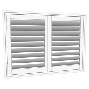 EasyAS 1210 x 900mm White Adjustable Plantation Shutter