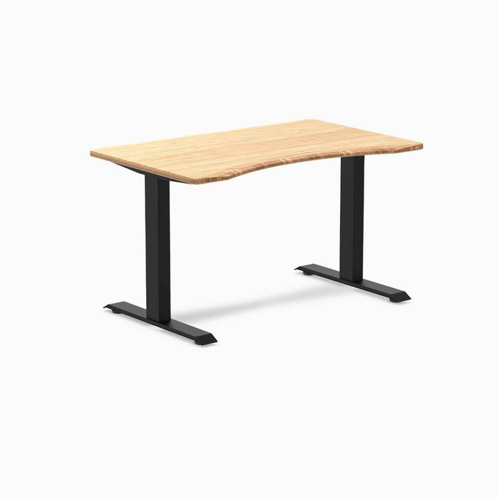 Desky Fixed Height Ergo Edge Office Desk Matte Black Frame 120cm