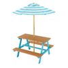 Teamson 120cm Aqua Dakota Picnic Table with Umbrella