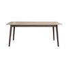 Milo 180cm Dining Table Sintered Stone Travertine Top Walnut