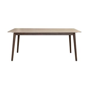 Milo 180cm Dining Table Sintered Stone Travertine Top Walnut