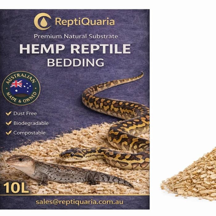Reptiquaria Premium Hemp Reptile Bedding – Natural Odour Control Substrate 10l
