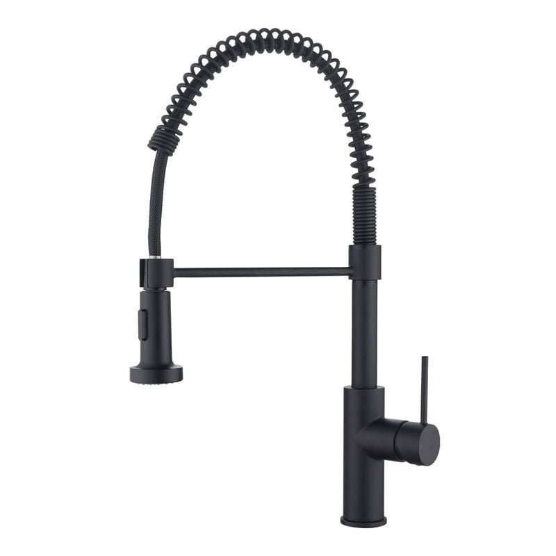 Mondella Resonance 35mm Matte Black Coil Multi-Function Sink Mixer