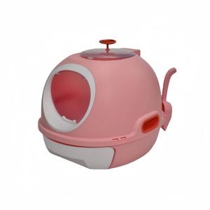 Yes4pets Cat Toilet Litter Box Tray House W Sky Window Drawer Photocatalyst Purifier Pink