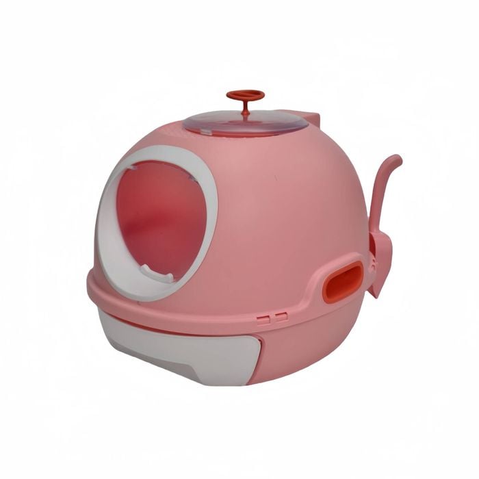 Yes4pets Cat Toilet Litter Box Tray House W Sky Window Drawer Photocatalyst Purifier Pink