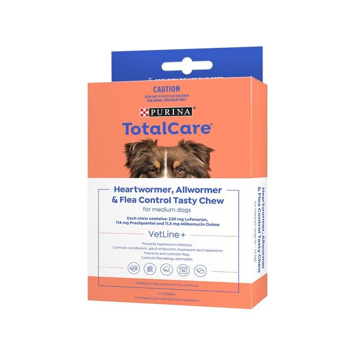 Purina Total Care Medium Dogs Heartwormer Allwormer And Flea Control