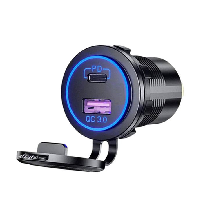 Exotronic USB-C & USB QC3.0 Flush Mount Socket