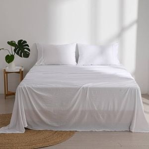 Dreamaker Superfine Washed Microfibre Sheet Set White Single Bed