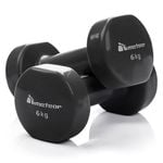 METEOR 6kgx2 Anti-Slip Vinyl Dumbbells