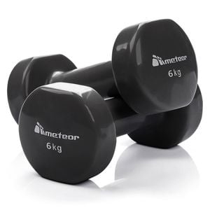 METEOR 6kgx2 Anti-Slip Vinyl Dumbbells