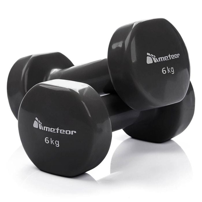 METEOR 6kgx2 Anti-Slip Vinyl Dumbbells