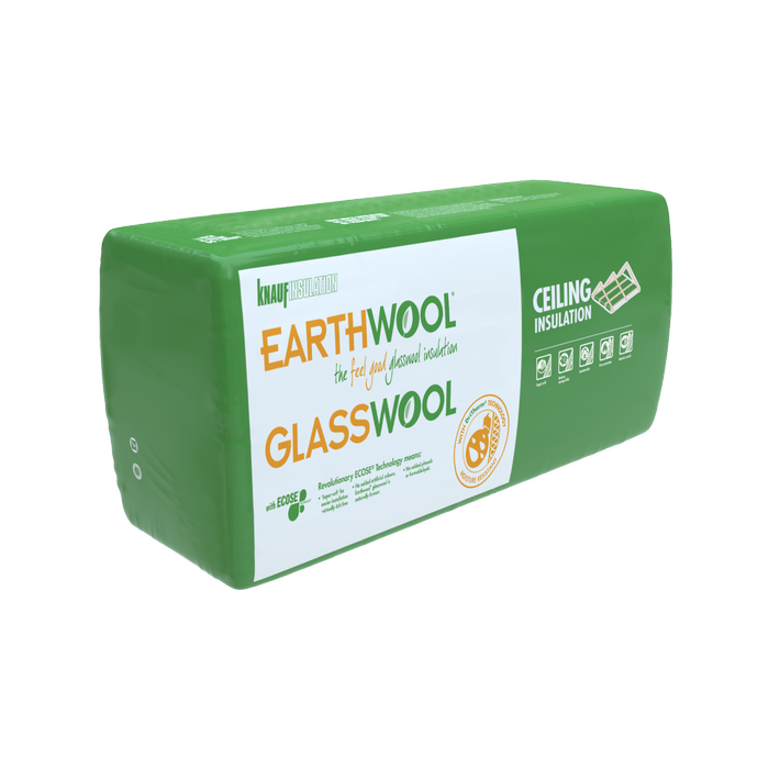 Earthwool 195 x 430 x 1160mm 7.5m² R4.1 Glasswool Ceiling Insulation Batt
