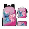 Catzon Cartoon Backpack Set With Shoulder Bag & Pencil Bag Adjustable-s