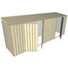Build-A-Shed 1.2 x 5.2 x 2.0m Skillion Double with Single Hinged Side Doors Shed - Cream
