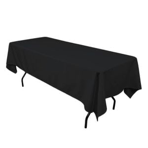 Just Party Linen Tablecloth Rectangle 182x305cm - Black