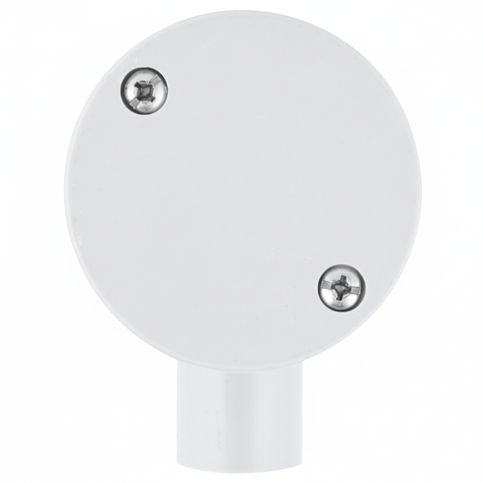 DETA 20mm Grey PVC Conduit 1Way Left Hand Junction Box - Single Pack