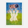 Galrie Vintage Art Nouveau Poster by Dr. Williams Three Elegant Women with Pillules Ink, White Frame, A2 42 x 60cm (16 x 24inch)