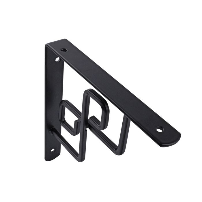 Carinya 150 x 150mm Black Square Scroll Stayed Bracket