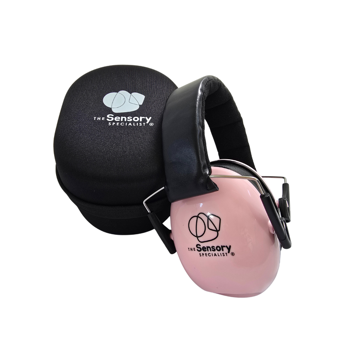 Kids Earmuffs + Storage Case - Pink - The Sensory Specialist