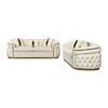 Elegant 3+2 Seater Sofa Set Plush Velvet Fabric in Beige Colour