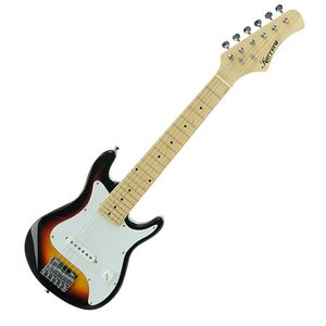 Karrera Kids Electric Guitar Junior Beginner Double Cutaway Scaled-Down Instrument for Children - Sunburst