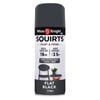 White Knight 310g Black Flat Squirts Spray Paint