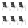 Outie 6pc Set Aluminium Outdoor Dining Chair White