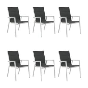 Outie 6pc Set Aluminium Outdoor Dining Chair White