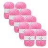 10x Malli Candy Pink Blend Basic 100g Knitting/crochet Yarn Acrylic/poly