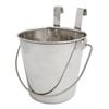 Zeez Stainless Steel Flat Sided Bucket Pail w/ Two Hooks 1.9L
