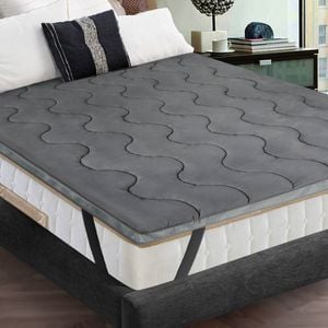 Dreamz Luxury Bamboo Charcoal Fibre Mattress Topper Queen