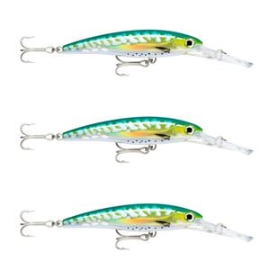 3x Rapala 14cm X Rap Magnum 20 Deep Diving Trolling Lures - Shark Mackerel UV
