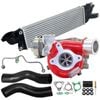 GEN1 High Flow Turbo Charger With 50mm Intercooler & Hoses And Genuine Oil Feed Pipe For Mitsubishi Pajero Sport 4N15 2.4L