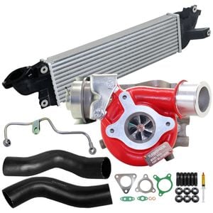 GEN1 High Flow Turbo Charger With 50mm Intercooler & Hoses And Genuine Oil Feed Pipe For Mitsubishi Pajero Sport 4N15 2.4L