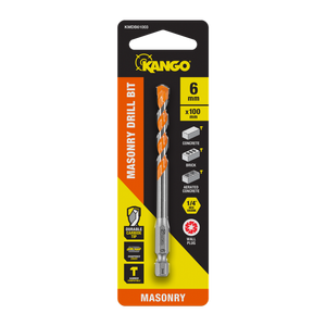 Kango 6 x 100mm 1/4" Masonry Drill Bit