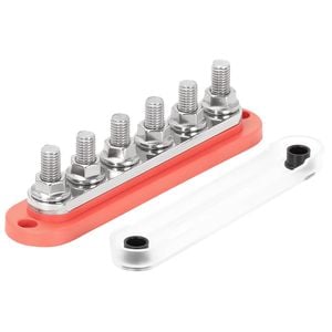 Voltx 300a 6 Gang M8 Power Distribution Block Bus Bar Red