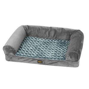 PaWz Orthopedic Dog Bed Large Memory Foam Sofa Grey for Home Comfort