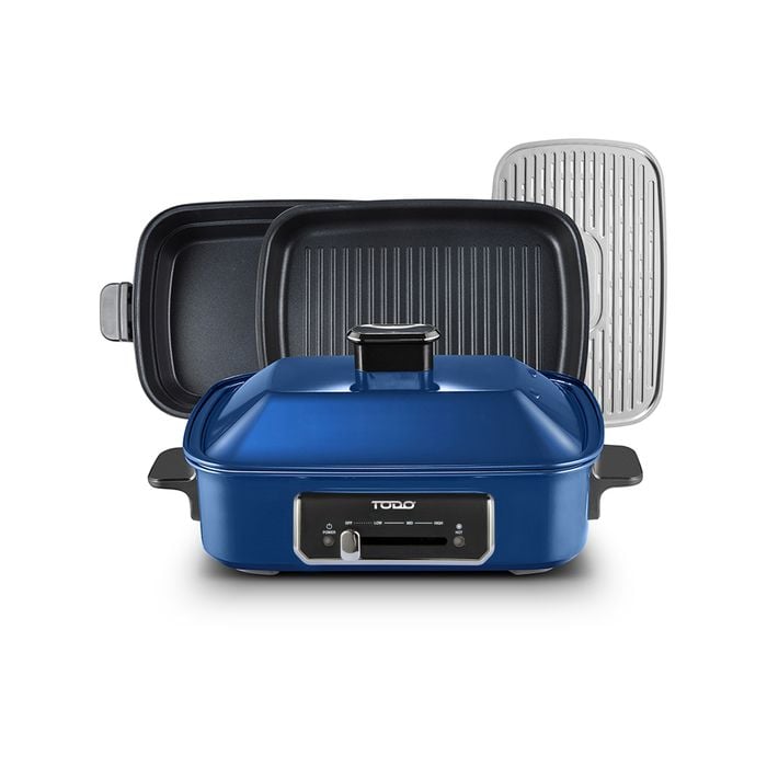 TODO 1400W Multifunction Cooker Electric Grill Pan Steamer