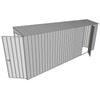 Build-a-Shed 0.8 x 5.2 x 2m Single Hinged Door Skillion Shed with Single Hinged Side Door - Zinc