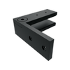 ProtectorAl 27 x 80 x 80mm Black Stainless Steel Wall to Glass Friction Fit Clamp