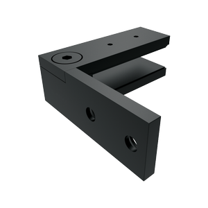 ProtectorAl 27 x 80 x 80mm Black Stainless Steel Wall to Glass Friction Fit Clamp