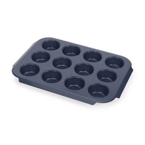 Joseph Carbon Steel Non-Stick Nest Bake 12 Cup Muffin Pan Tray Blue