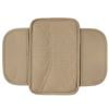 Catzon Waterproof Car Console Cover Leather Armrest Cushion With 2 Pockets-beige