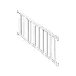 PEAK 1800mm White Aluminium Deck Balustrade Wide Stair Baluster Kit