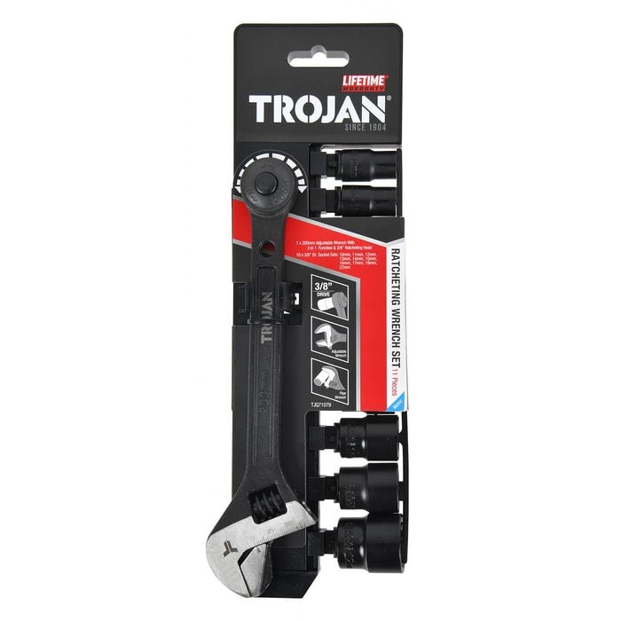 Trojan Ratcheting Wrench Set 11 Piece
